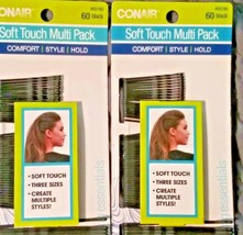Conair Soft Touch Multi Pack 60 Black Bobby Pins X 2 (120 Total) - $7.17