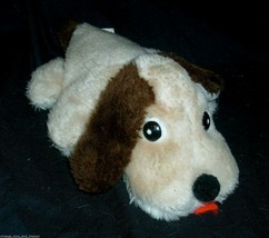 8" Vintage Atlanta Gerber Brown / Tan Laying Puppy Dog Toy Stuffed Animal Plush - $23.36