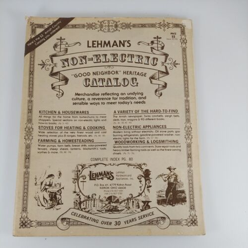 Lehmans NonElectric Catalog Good Neighbor Heritage Amish Kidron Ohio