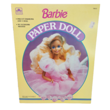 Vintage 1991 Barbie Paper Doll Mattel Book Never Used Golden Precut Fashions - $32.36