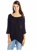 NEW NWT LAmade Women&#39;s Micro Rayon Sweater Jersey Top, Black, X-Small MR... - $35.63