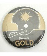 Vintage 1982 USFL Denver Gold Button Pin 2.25&quot; - $9.40