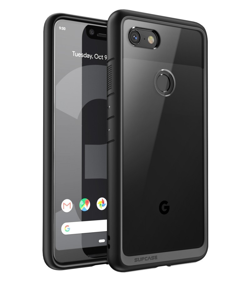 Google Pixel 3 XL Unicorn Beetle Style Clear Bumper Case (Black)