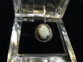 OPAL and STERLING Silver RING - Size 6 - FREE SHIPPING - $65.00