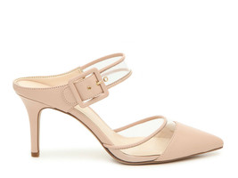 New Enzo Angiolini Beige Leather Pointy Buckle Pumps Size 8.5 M $129 - $54.28