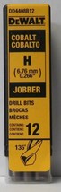 Dewalt DD4408B12 Letter H Cobalt Jobber Drill Bits 12 Pack Germany - $31.68