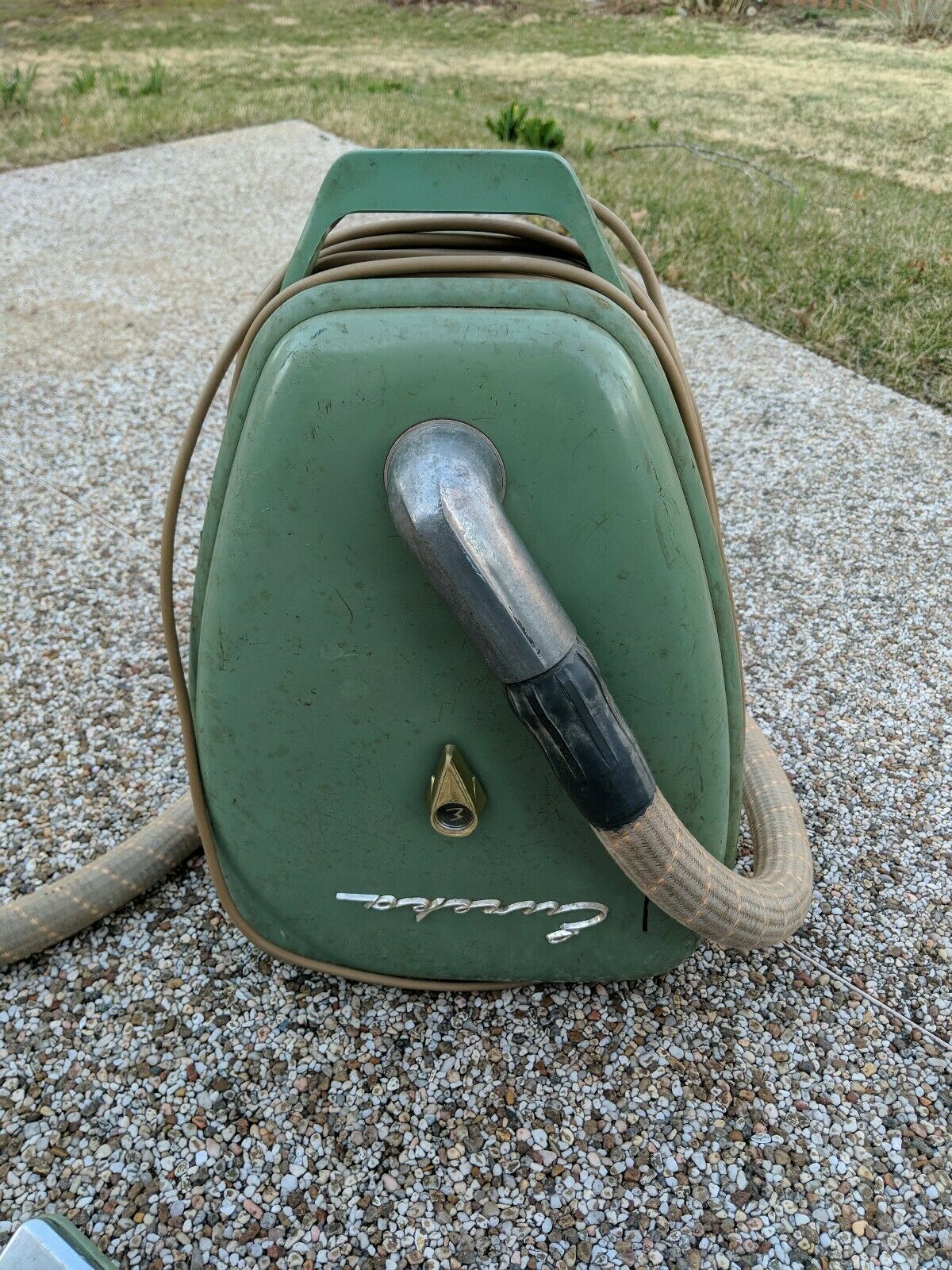 Eureka Model 1010 VibraBeat Canister Vacuum Cleaner 1950s 50s & Accesories VTG Vintage Vacuums