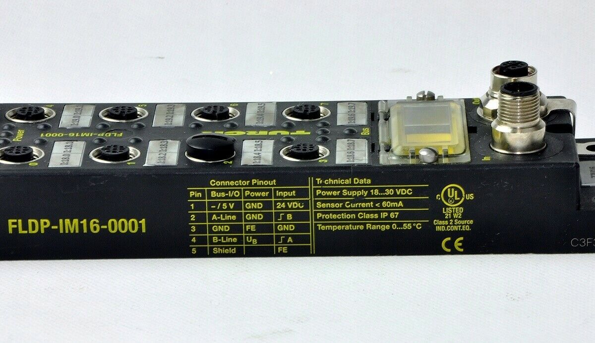 TURCK FIELDBUS I / O MODULE Profibus FLDPIM160001 / 0677 PLC Processors