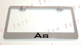 A8 Audi Quattro S Line Stainless Steel License Plate Frame Rust Free W/ Bolt Cap - $13.85
