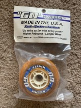 (2) Vintage "GO" Scooter Wheels Orange NOS Transportation New Made In USA Pair - $24.18