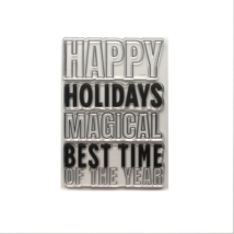 Happy Holidays Stamp Set. Eliz Craft  Christmas Lives Here CLEARANCE