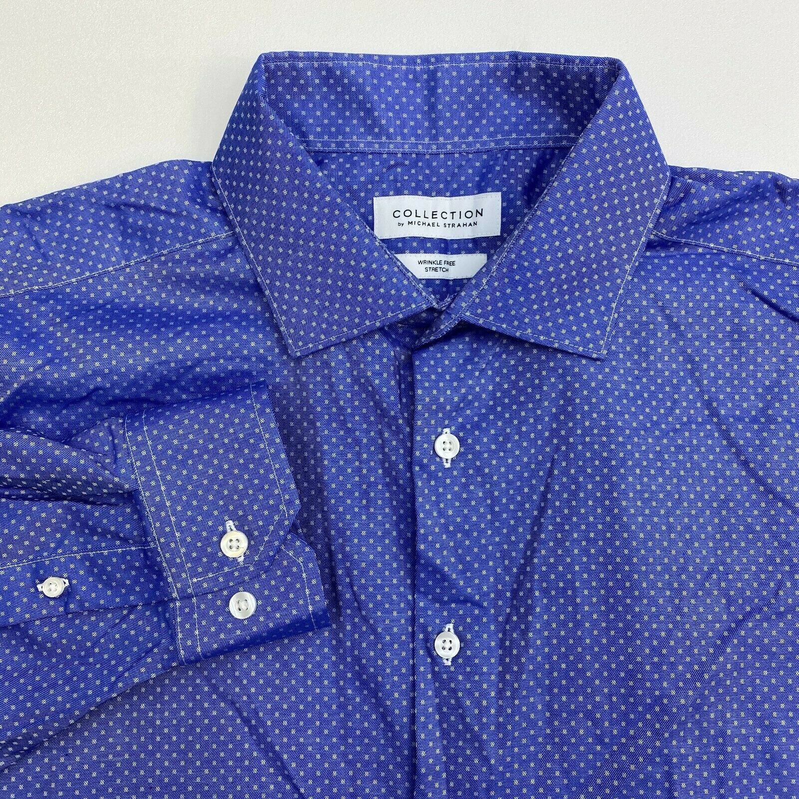 Collection by Michael Strahan Button Up Shirt Mens 18 34/35 Blue ...