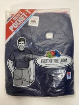 Sealed Nos Vintage 1980’s Fruit Of The Loom Pocket T Shirt Htf Blue Size L Usa - $54.95