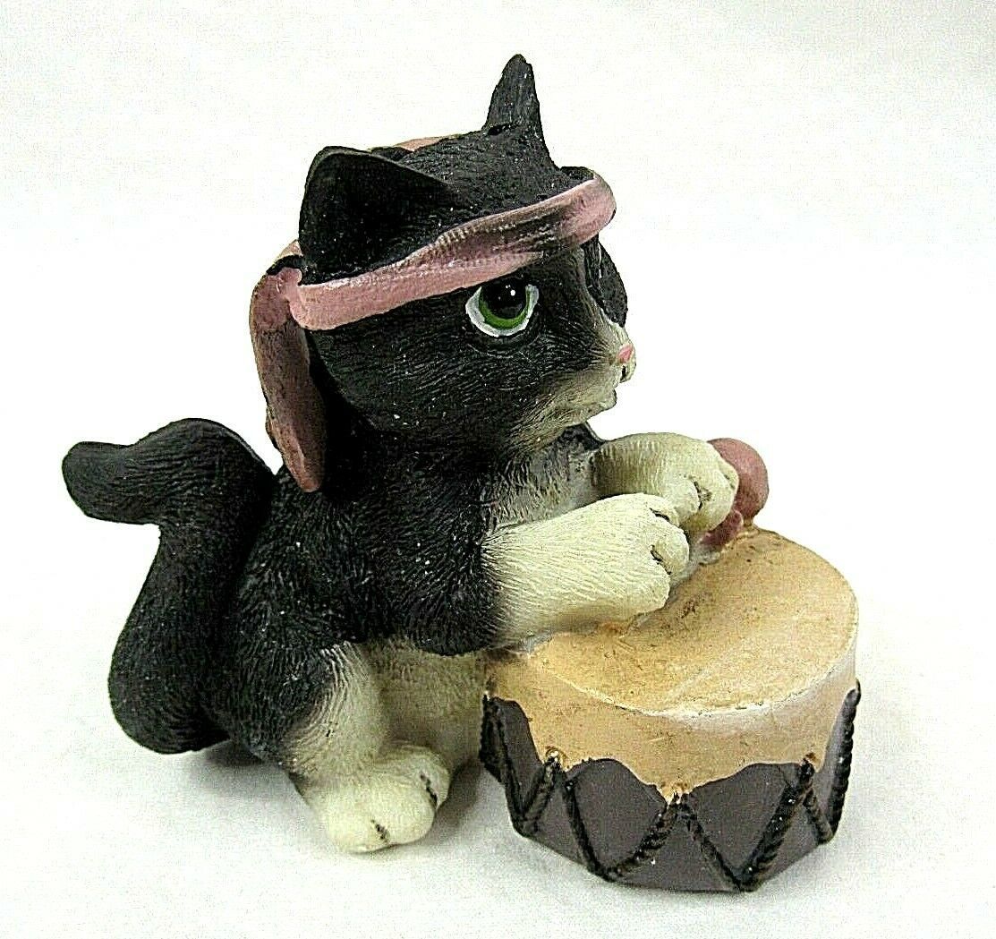 Christmas Cat Nativity Manger Scene Set 9 pc 4.5" Kitten Animal Resin