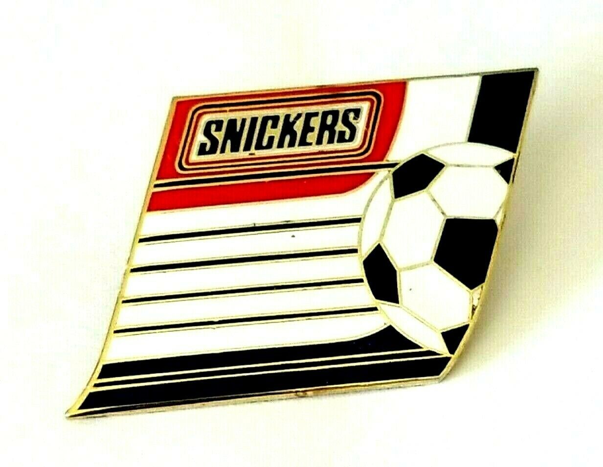 Primary image for 1998 Mars Snickers Chocolate Bar Soccer Ball Enamel Lapel Pin Sports Advertise