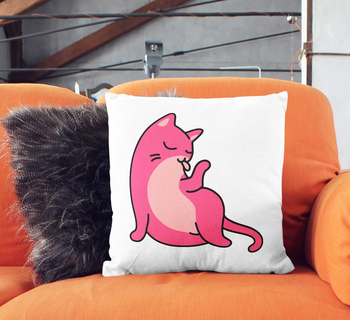 decorative cat throw pillows