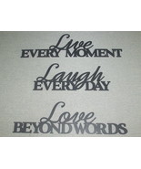 LIVE every moment LAUGH every day LOVE beyond words Wood Large Wall Art ... - $49.95
