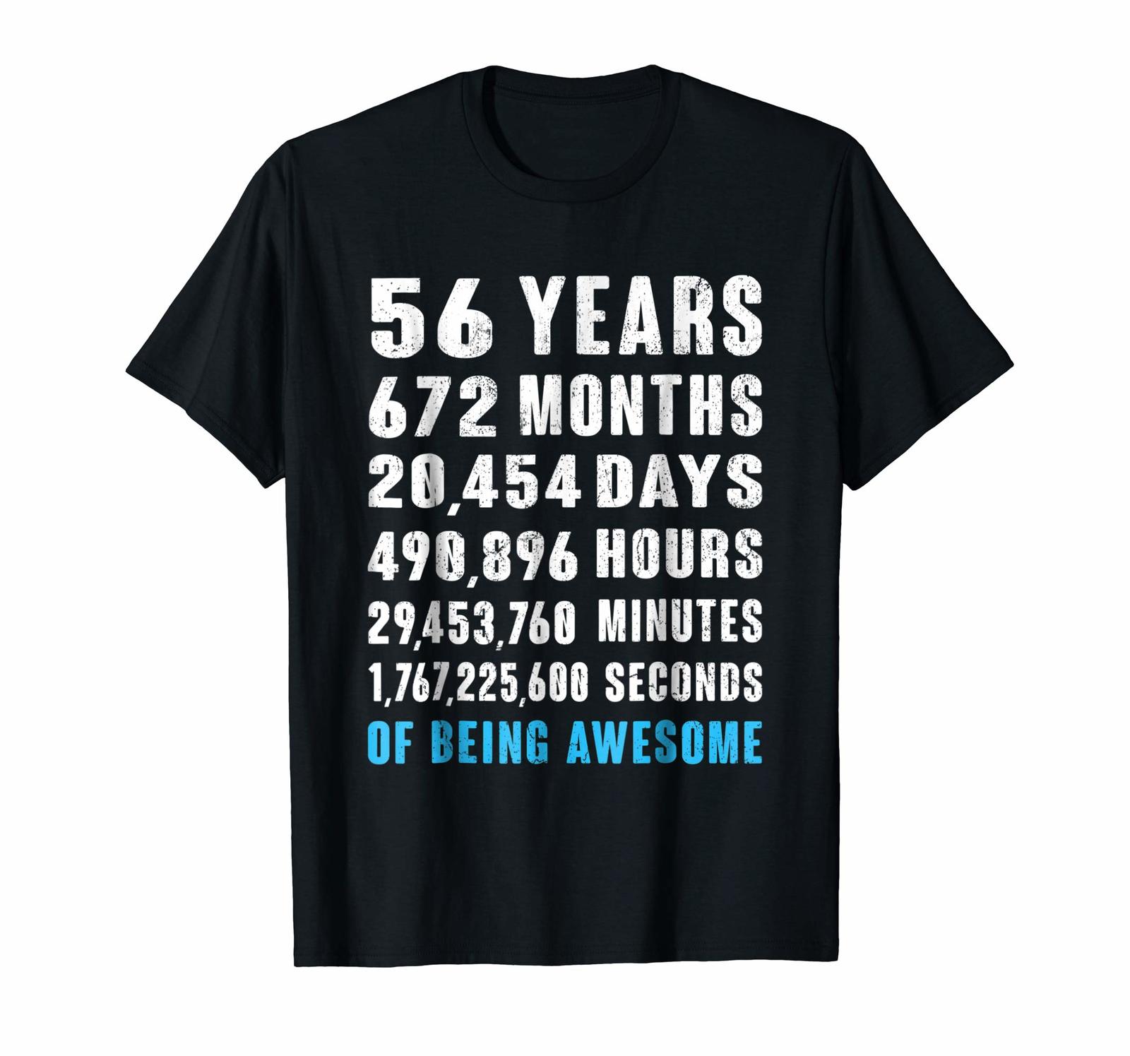 Funny Happy birthday T-Shirt - 56th Birthday Gift Shirt 56 Years Old ...