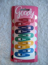 22 Goody Girl Bright Painted Colors Variety Metal Contour Snap Hair Clips 1 7/8" - $10.00