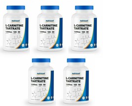 Nutricost L-Carnitine 1000mg Tartrate 5X120 Caps or 2X240 &1X120 1000mg Per Serv - $68.19