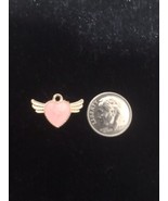 Heart Wings Enamel Bangle Pendant charm - Necklace Charm K29 Style LV - $15.95