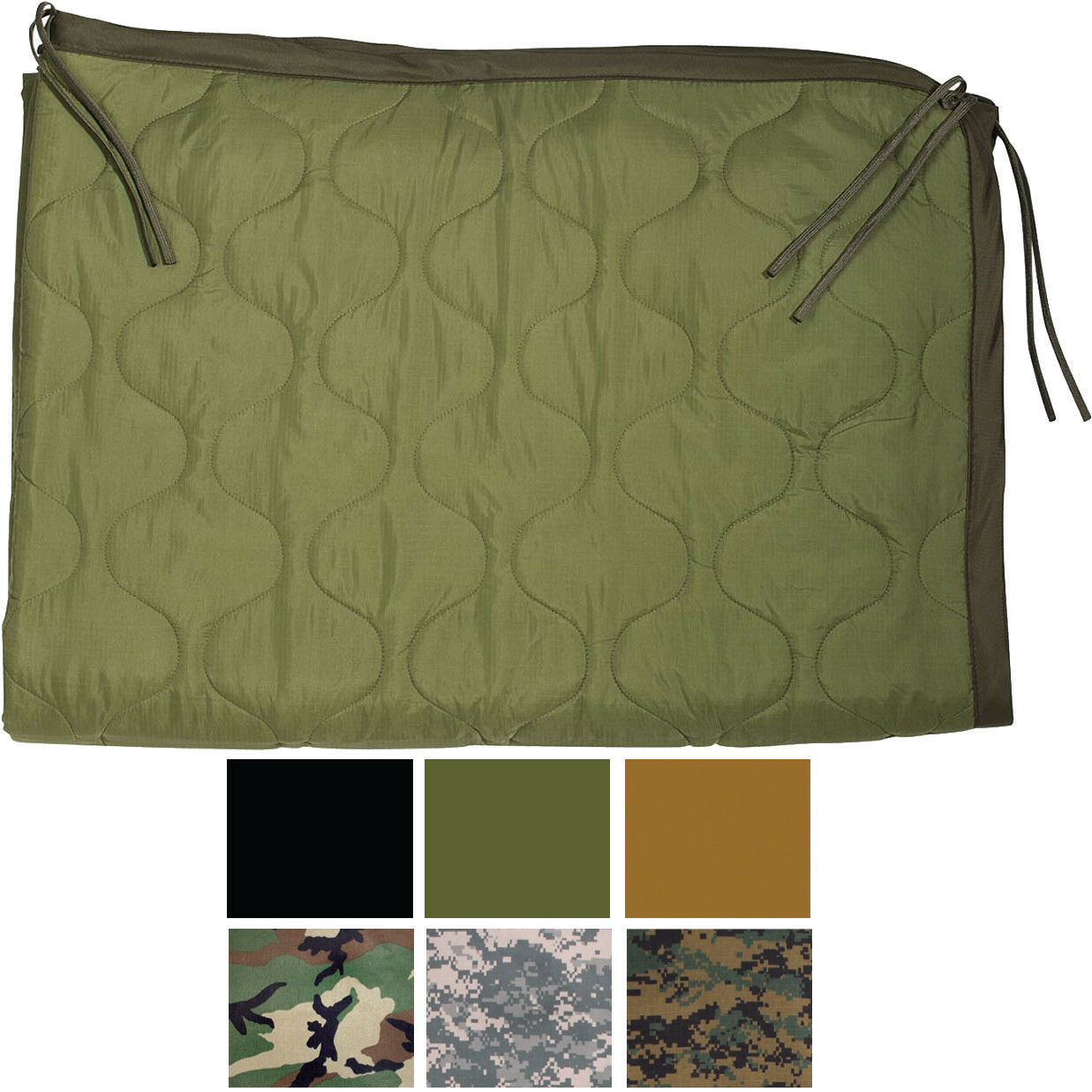 Poncho Liner Woobie Ripstop Blanket Tactical Military Army Camo 62" x