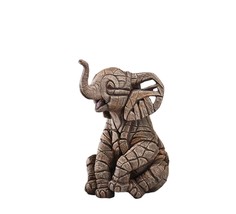 Edge Sculpture Elephant Calf 10" High Gray Baby 6008137 African Stone Resin - $222.99