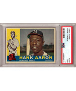 Hank Aaron 1960 Topps Baseball Card #300- PSA Graded 7 NM (Milwaukee Bra... - $3,198.95