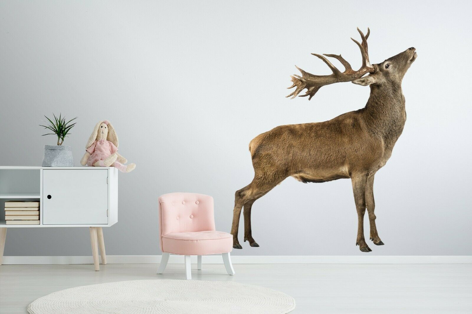 3D Bucks Looking Up P74 Animal Wallpaper Mural Self ...