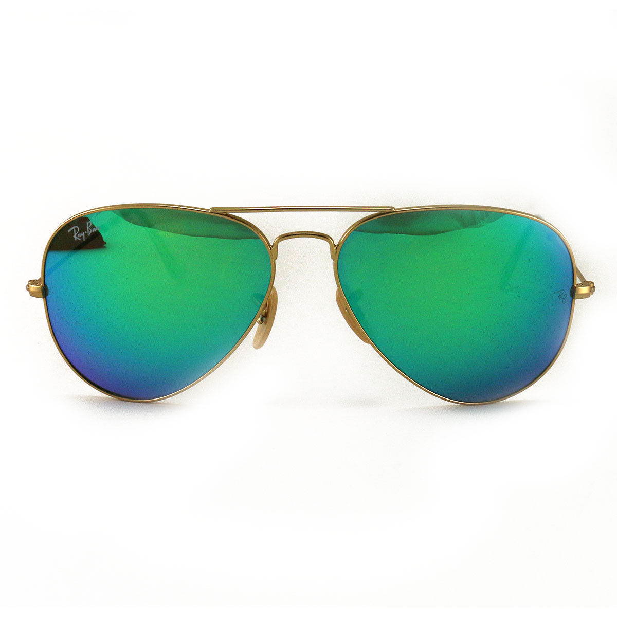 Ray Ban Aviator RB3025 Yellow / Green Mirror Sunglasses Gold Frame 58mm