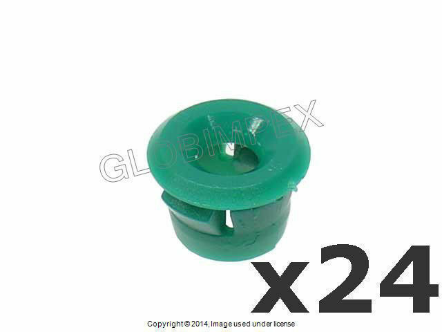 For BMW E32 E36 E46 Set of 10 Grommet For Rocker Panel Moulding Clips Green