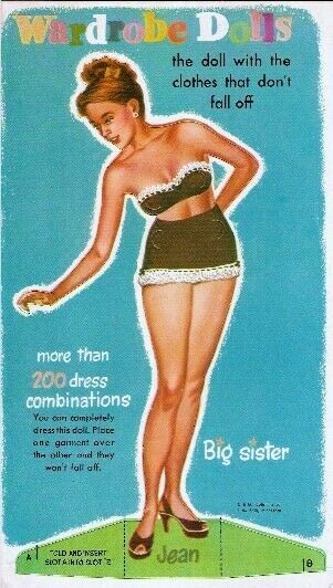 VINTAGE UNCUT 1940's COUNTRY WEEKEND KATHY & JILL PAPER DOLLS~#1 REPRODUCTION 