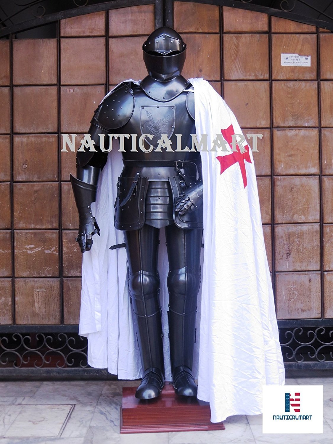 Medieval Black Knight Combat Full Suit Of Armour Halloween Costume