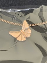 New Avon Butterfly Necklace Rose Gold Tone (1653 A, B, C) - $12.50
