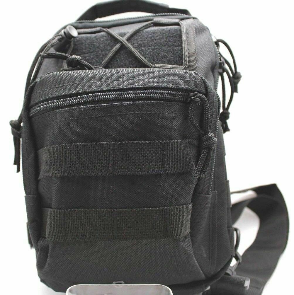 Black Nylon Tactical Crossbody Multiple Compartments Conceal Carry Gun ...