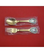 Christmas by A. Michelsen Sterling Silver Fork and Spoon Set 2pc 1981 Re... - $286.11