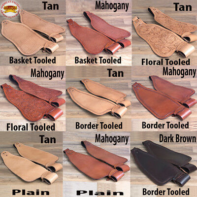 Replacement Saddle Fenders Hilason Leather Western Adult W/ Hobble Strap U-P-VX