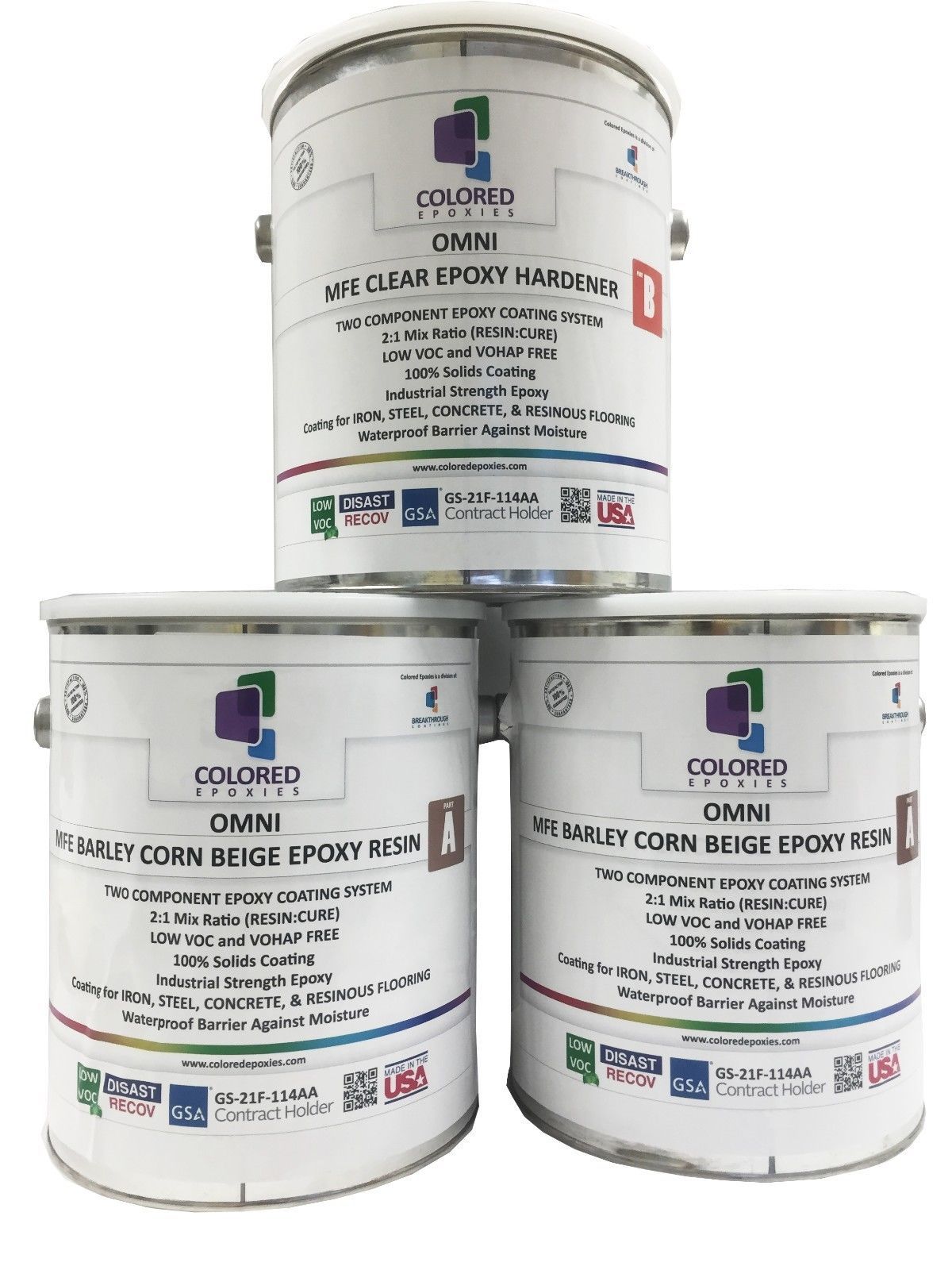 BEIGE EPOXY RESIN 100 SOLIDS FOR GARAGE FLOOR, PLYWOOD, CONCRETE. 3
