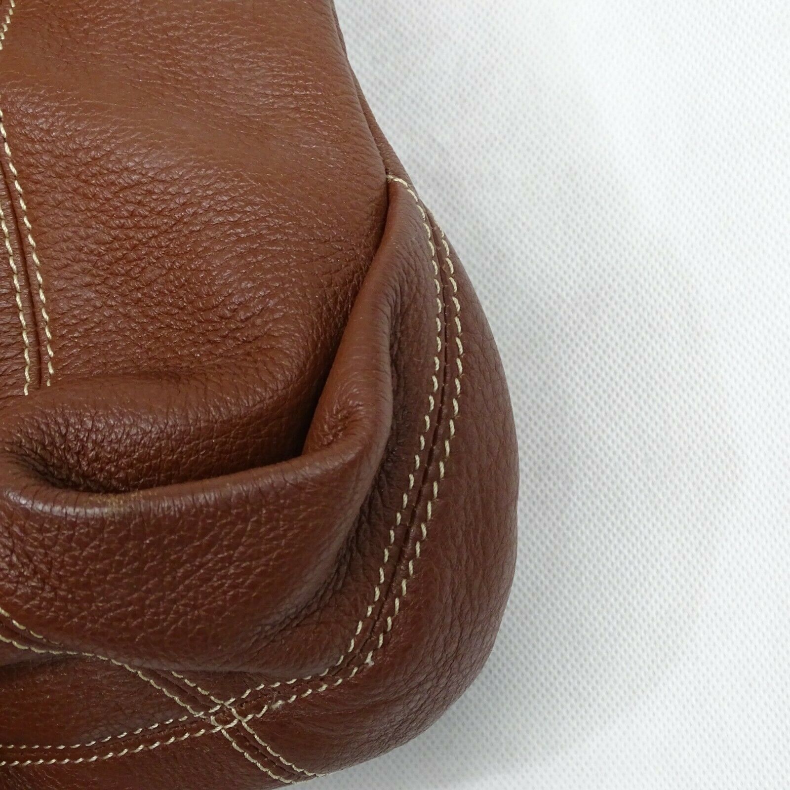 Etienne Aigner Handbag Shoulder Bag Purse Brown Genuine Cowhide Leather