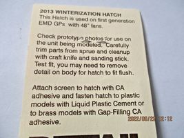 Details Associates # 2013 Winterization Hatch - 48' Fan GP-9/-18. 1 Piece (HO) image 4