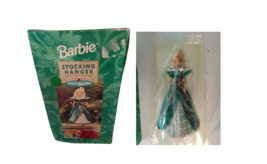 1996 Hallmark Holiday Barbie Christmas Stocking Hanger in Box Vintage - $22.49