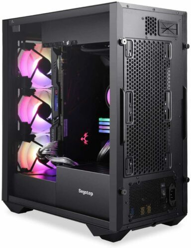 Segotep Argus ATX Mid Tower Gaming PC Computer Case w/ 3pcs 120mm RGB ...