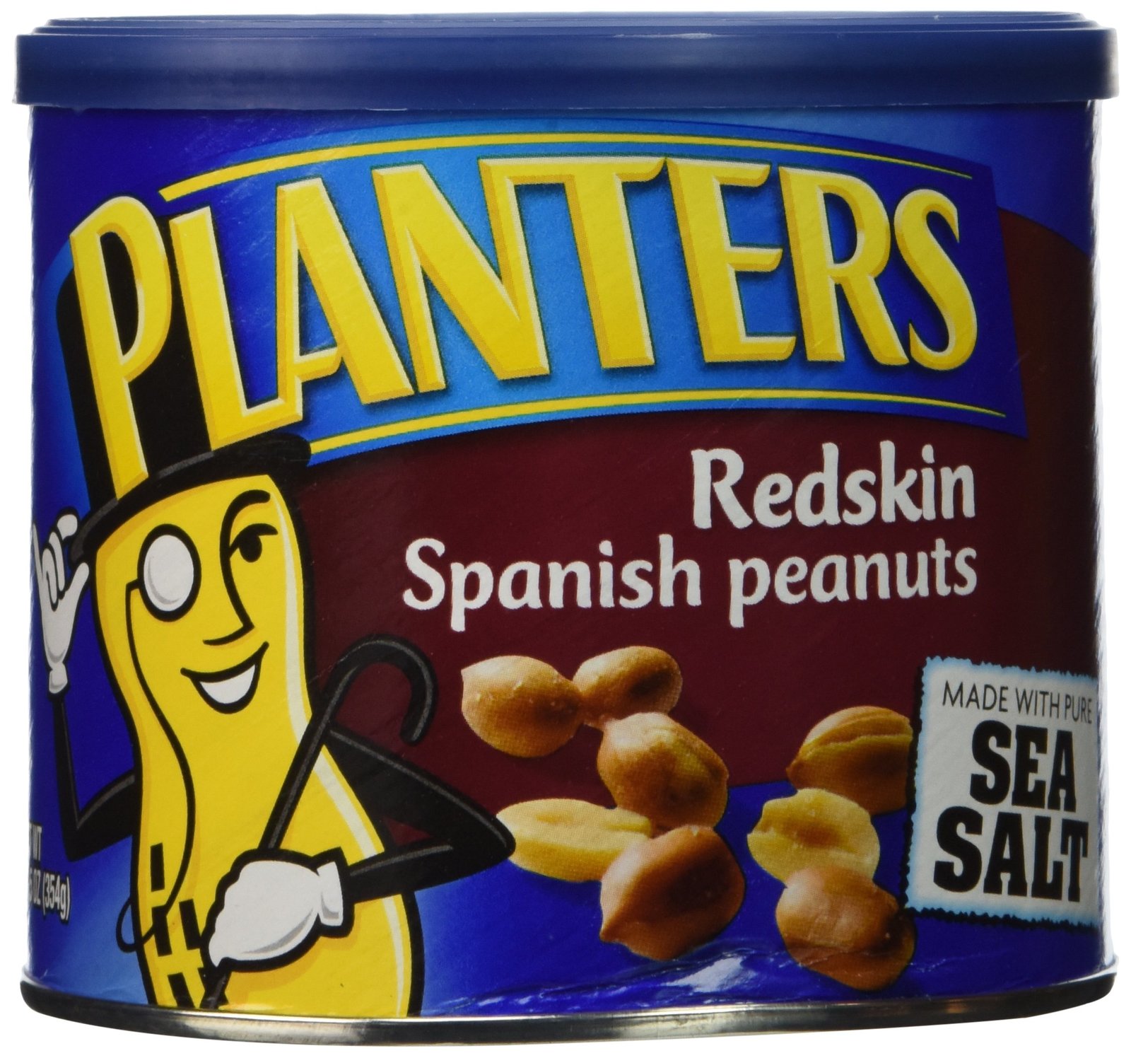 Planters Redskin Spanish Peanuts Sea Salt, 12.5 OZ (Pack of 6