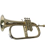  Great Value 3-Valve Bb Natural Brass Flugel Horn Flugelhorn with Designer - $160.00