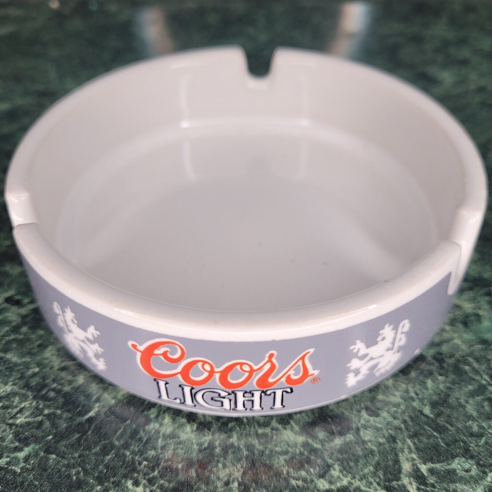 ASHTRAY Vintage 1985 Coors Light Beer Ceramic Adolph Coors Co. Golden