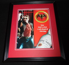Arnold Schwarzenegger 2001 Bacardi Rum Framed 11x14 ORIGINAL Advertisement B