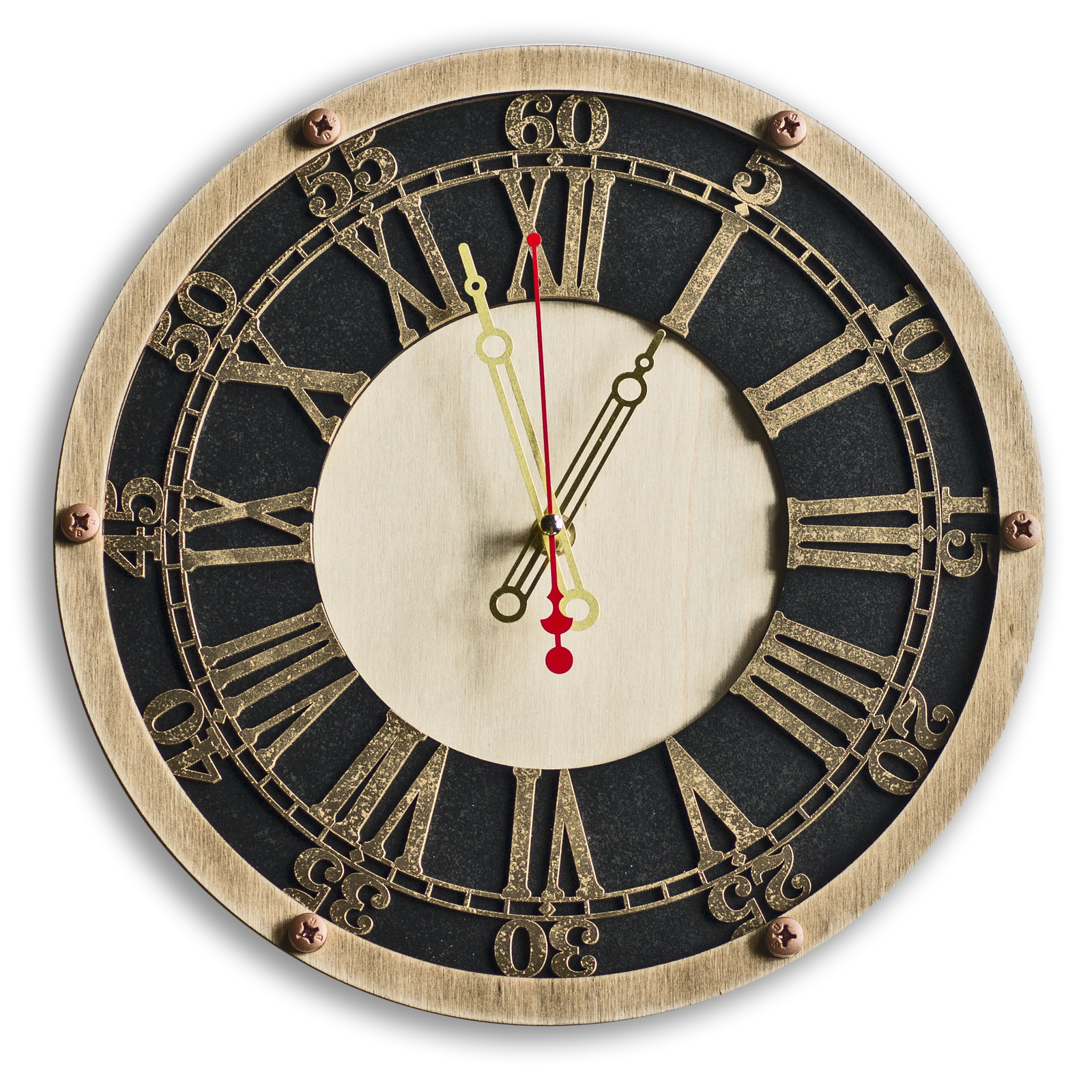 Trinity College Cambridge UK handcrafted wooden large wall clock