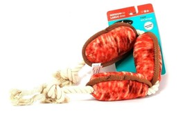 1 Count Champion Breed Rope Sausage With Squeaker For Medium To Large Dogs