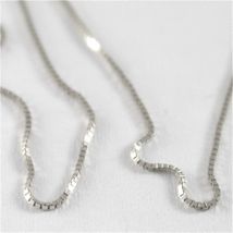 18K WHITE GOLD CHAIN NECKLACE 0.5 mm MINI VENETIAN LINK 15.75 IN. MADE IN ITALY image 6