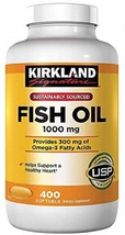 Kirkland Signature Fish Oil 1000 mg 400 Softgels - $66.62